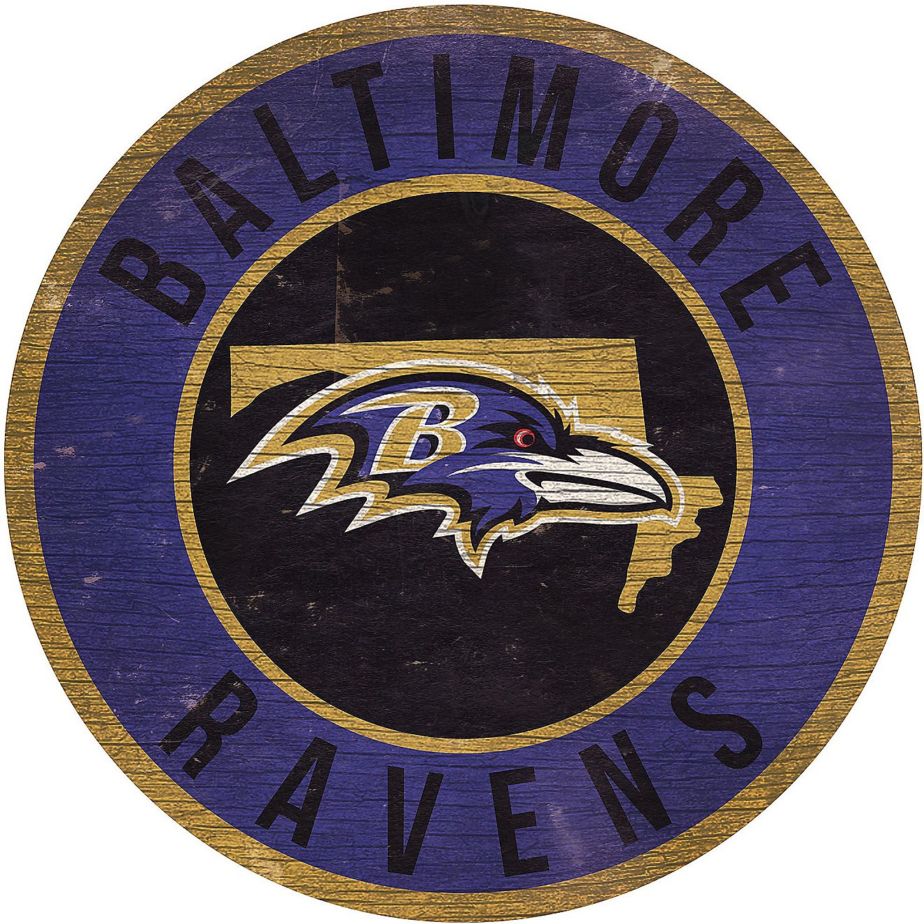 Fan Creations Baltimore Ravens Circle State Sign                                                                                 - view number 1