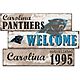 Fan Creations Carolina Panthers Welcome 3 Plank Decor                                                                            - view number 1 image
