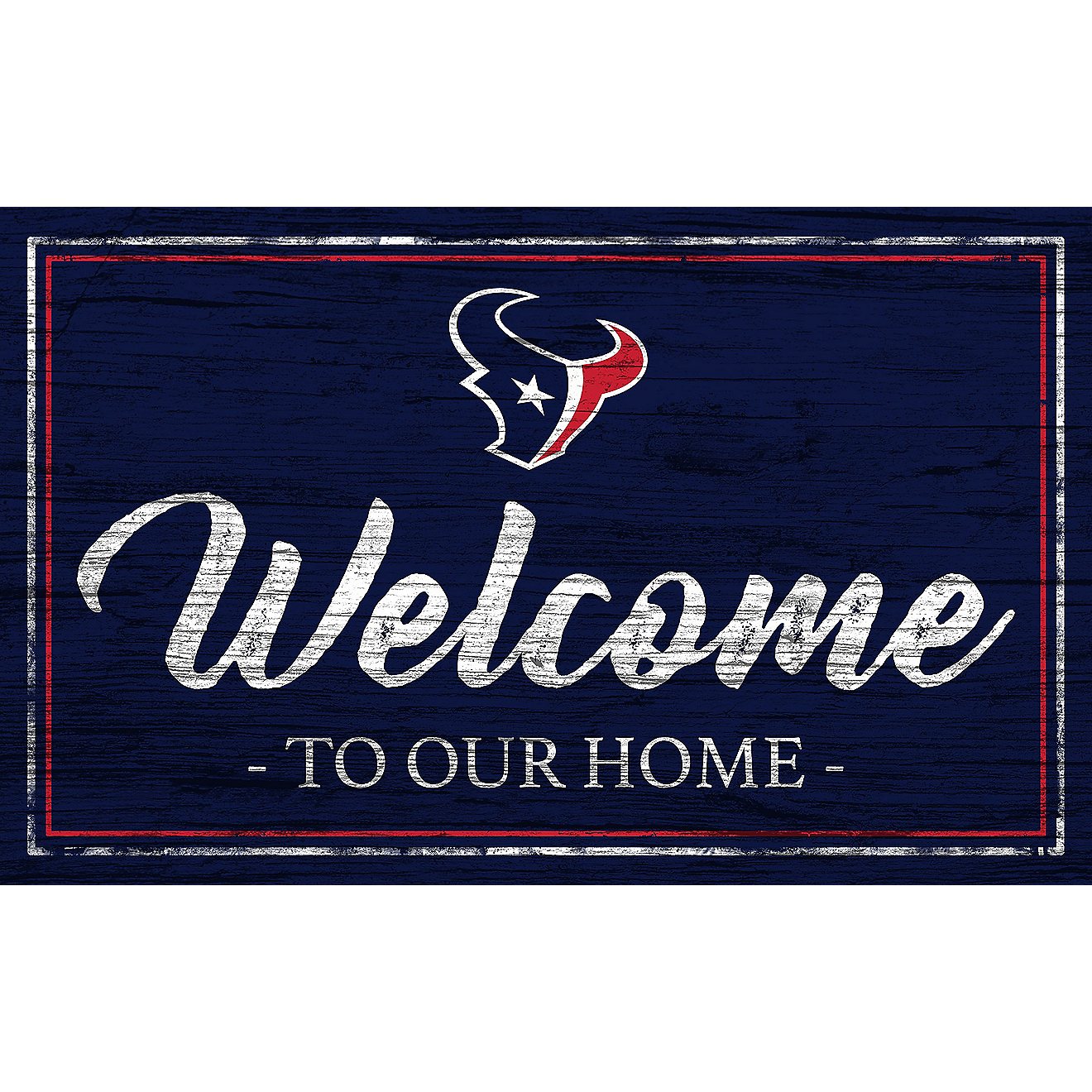 Fan Creations Houston Texans Team Color 11 in x 19 in Welcome Sign                                                               - view number 1