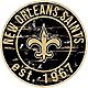 Fan Creations New Orleans Saints Round Distressed Sign                                                                           - view number 1 selected