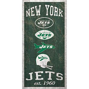 Fan Creations New York Jets Heritage 6 x 12 Sign                                                                                