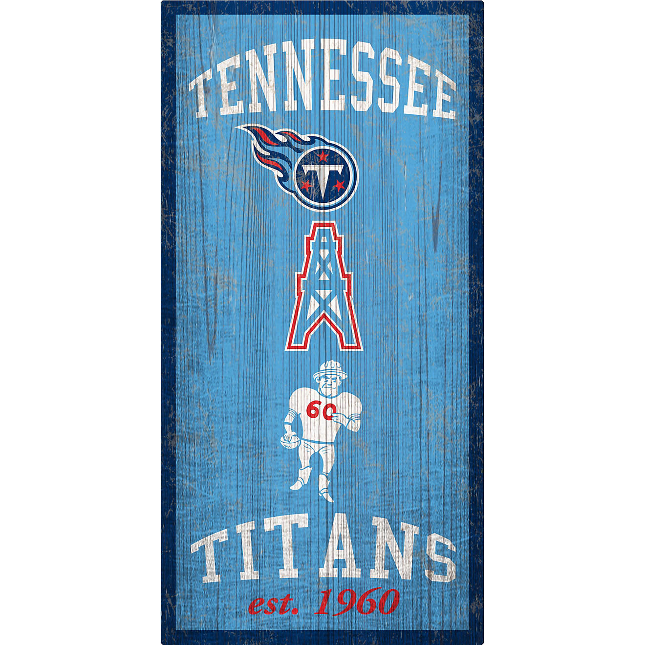 Fan Creations Tennessee Titans Heritage 6 x 12 Sign                                                                              - view number 1