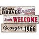 Fan Creations Atlanta Braves Welcome 3 Plank Decor                                                                               - view number 1 selected