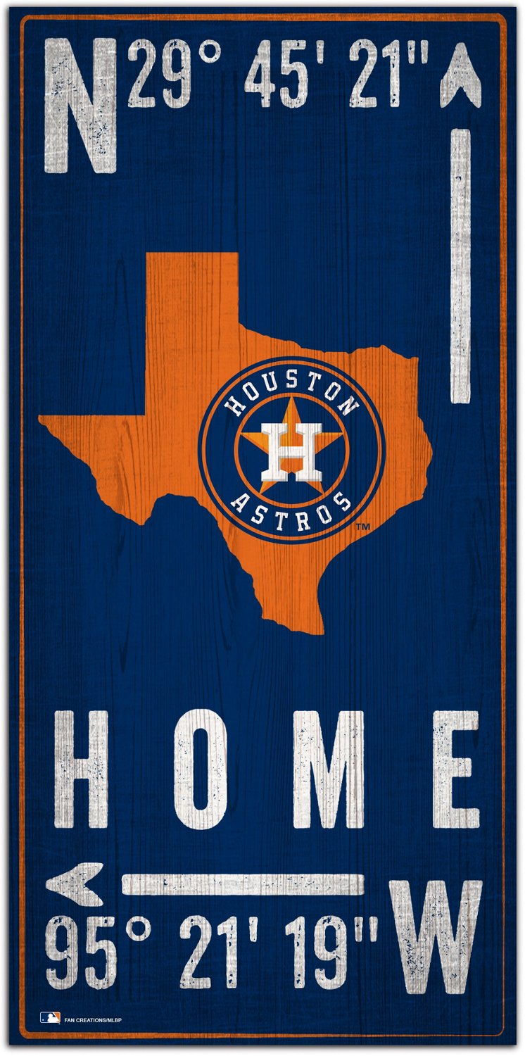 Fan Creations Houston Astros Coordinates 6 in x 12 in Sign Academy