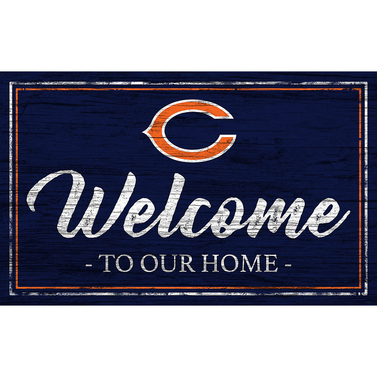 Fan Creations Chicago Bears Team Color 11 in x 19 in Welcome Sign                                                                - view number 1