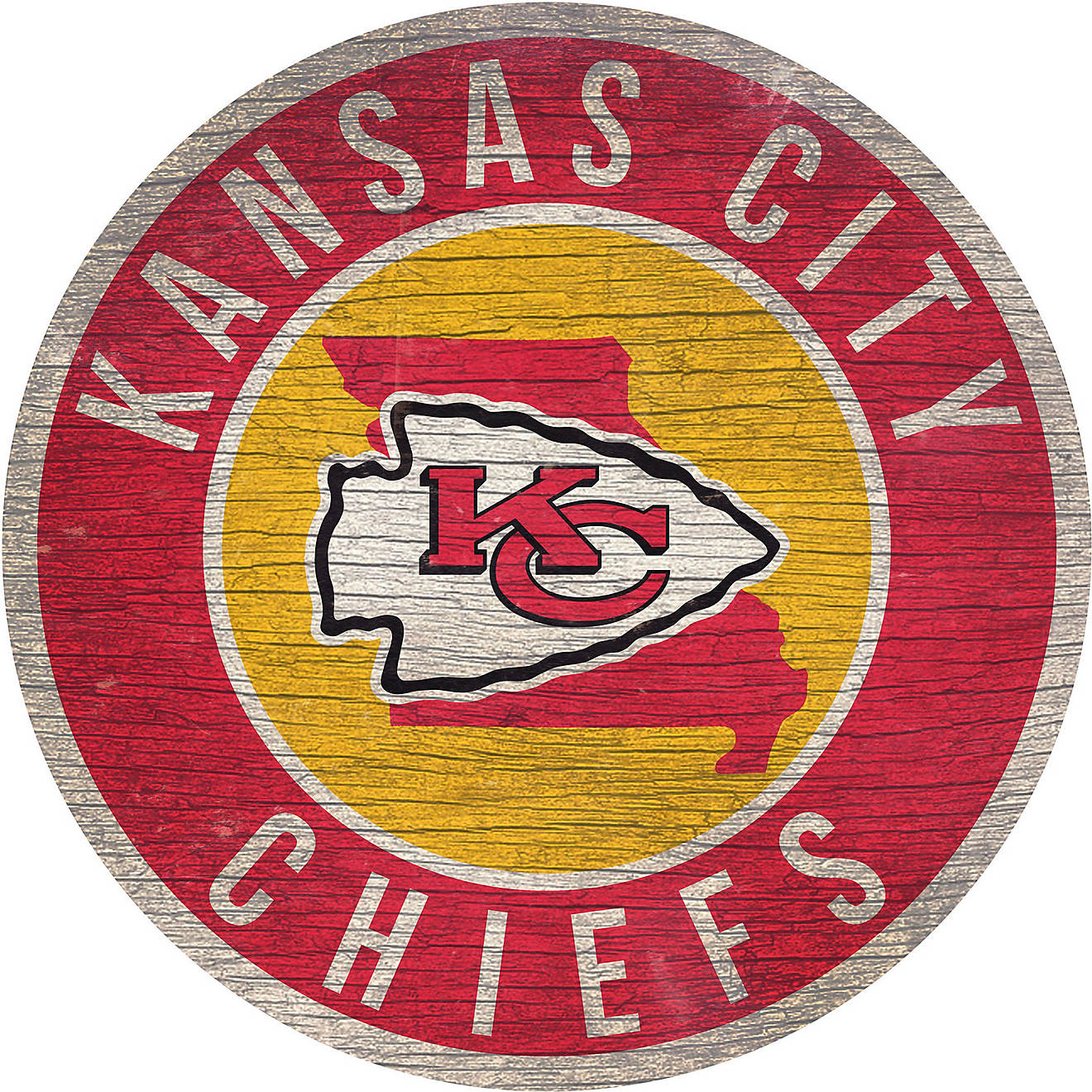 Fan Creations Kansas City Chiefs Circle State Sign                                                                               - view number 1