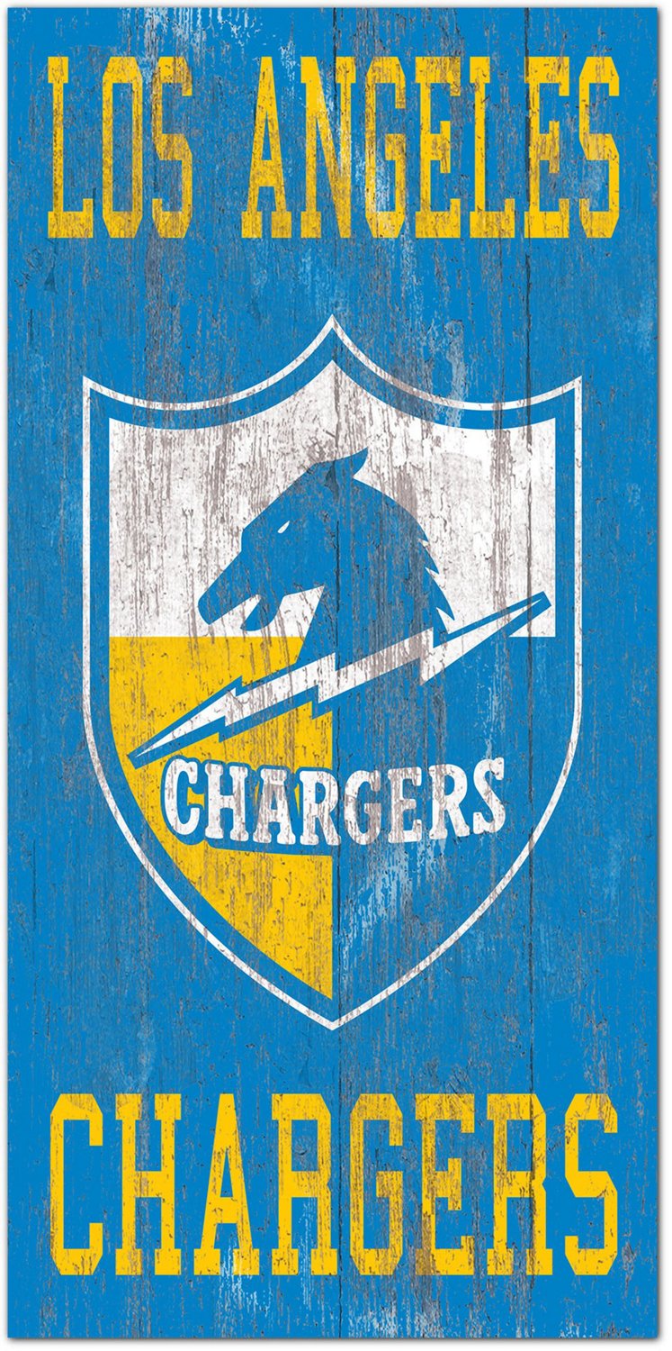 Fan Creations Los Angeles Chargers 6 in x 12 in Heritage Distressed Logo Sign