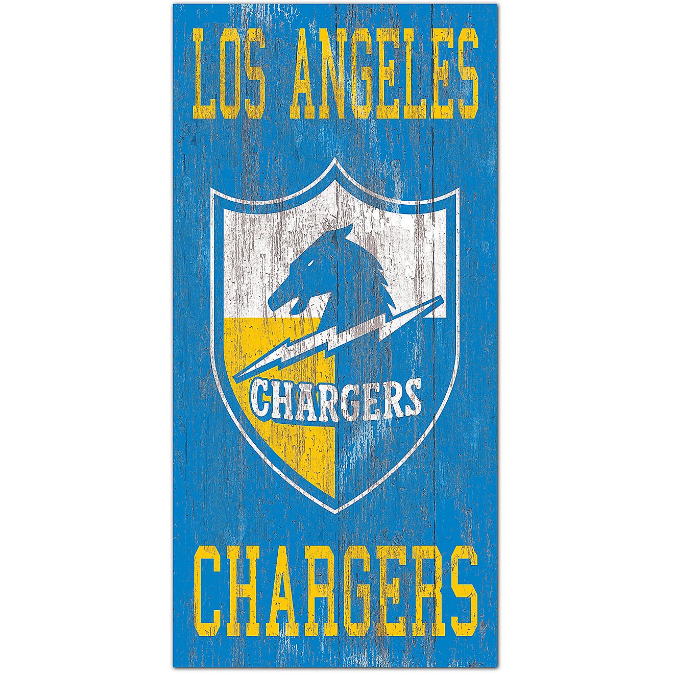 Fan Creations Los Angeles Chargers 6 in x 12 in Heritage Distressed Logo Sign                                                    - view number 1