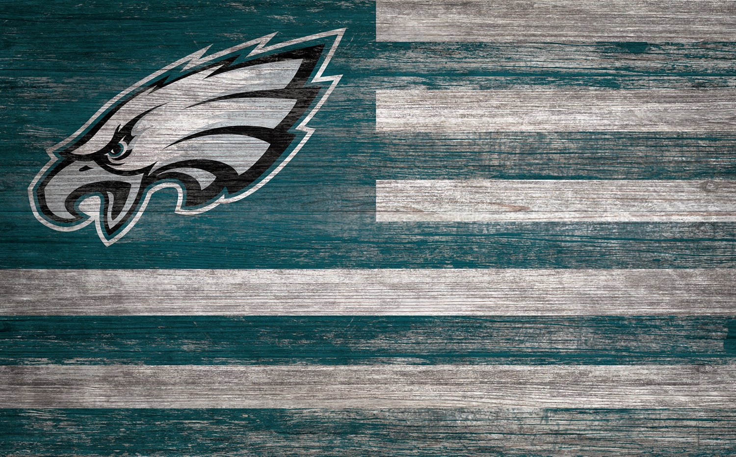 Philadelphia Eagles flag, NFL, blue black metal background