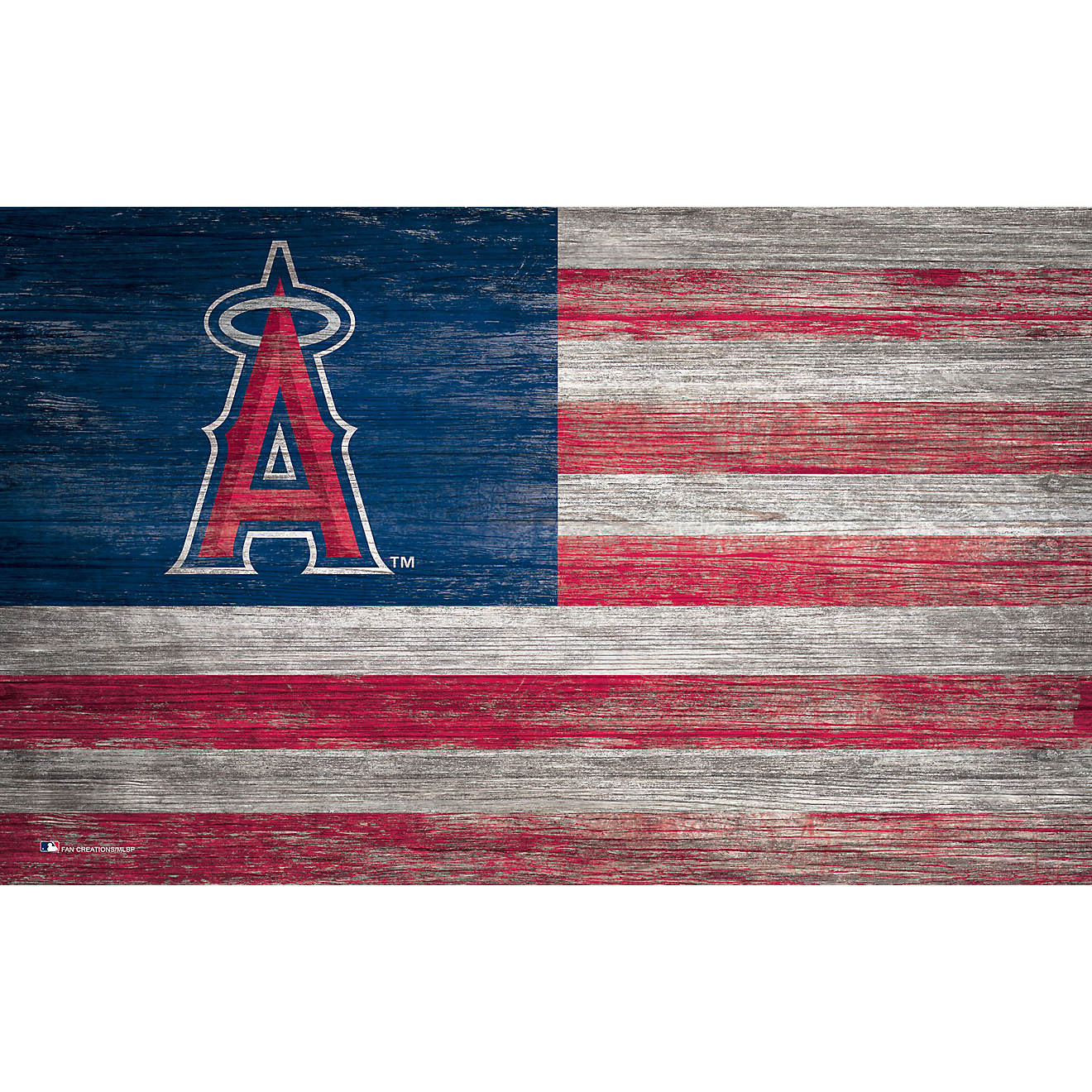 Fan Creations Los Angeles Angels 11 in x 19 in Distressed Flag Sign                                                              - view number 1
