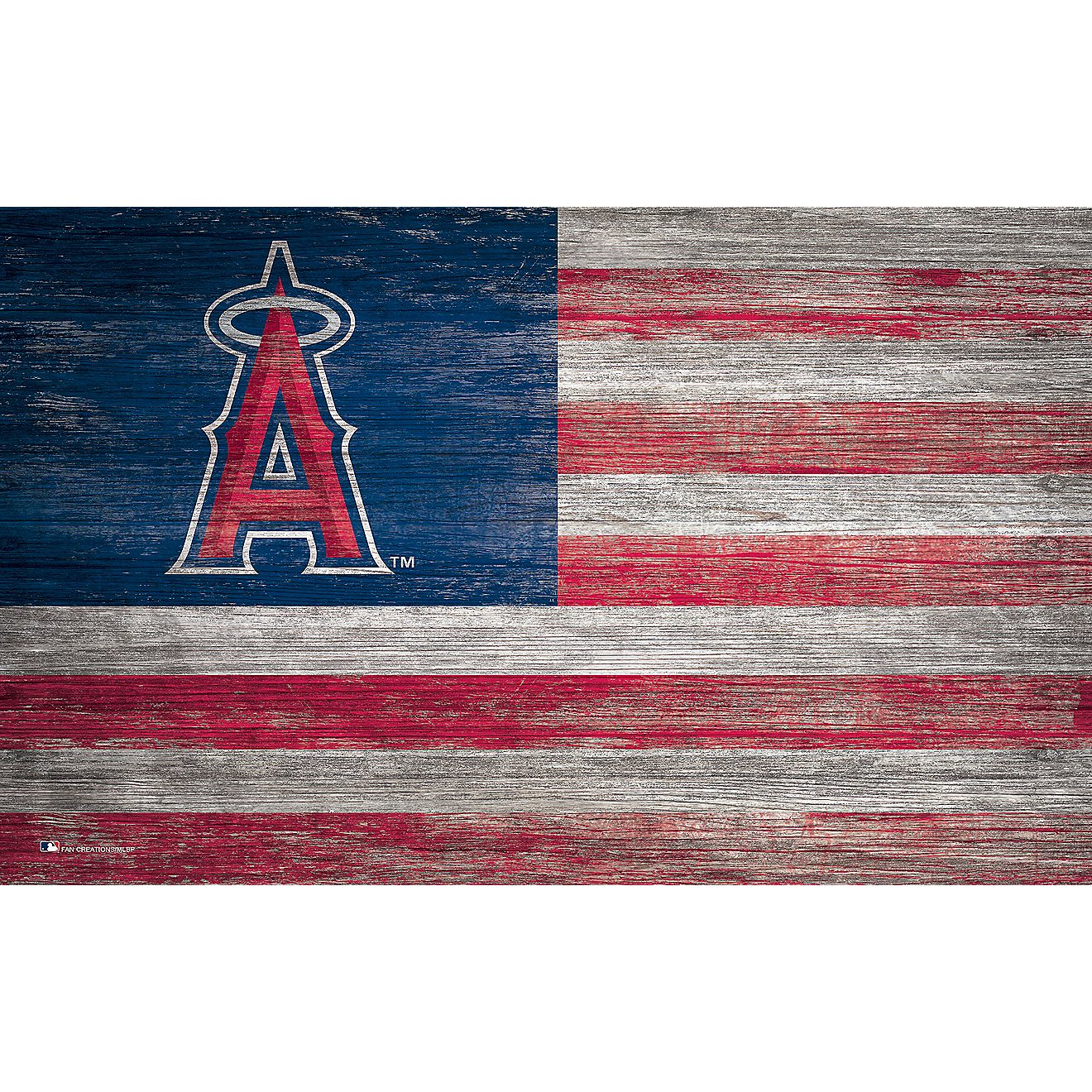 Fan Creations Los Angeles Angels 11 in x 19 in Distressed Flag Sign                                                              - view number 1