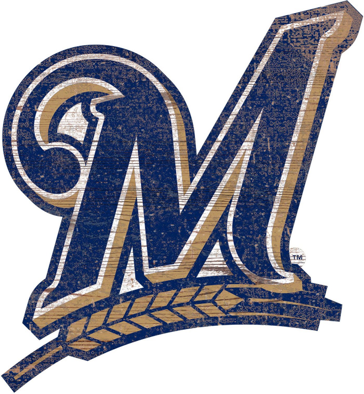 Fan Creations Milwaukee Brewers Distressed Logo Cutout Sign | Academy