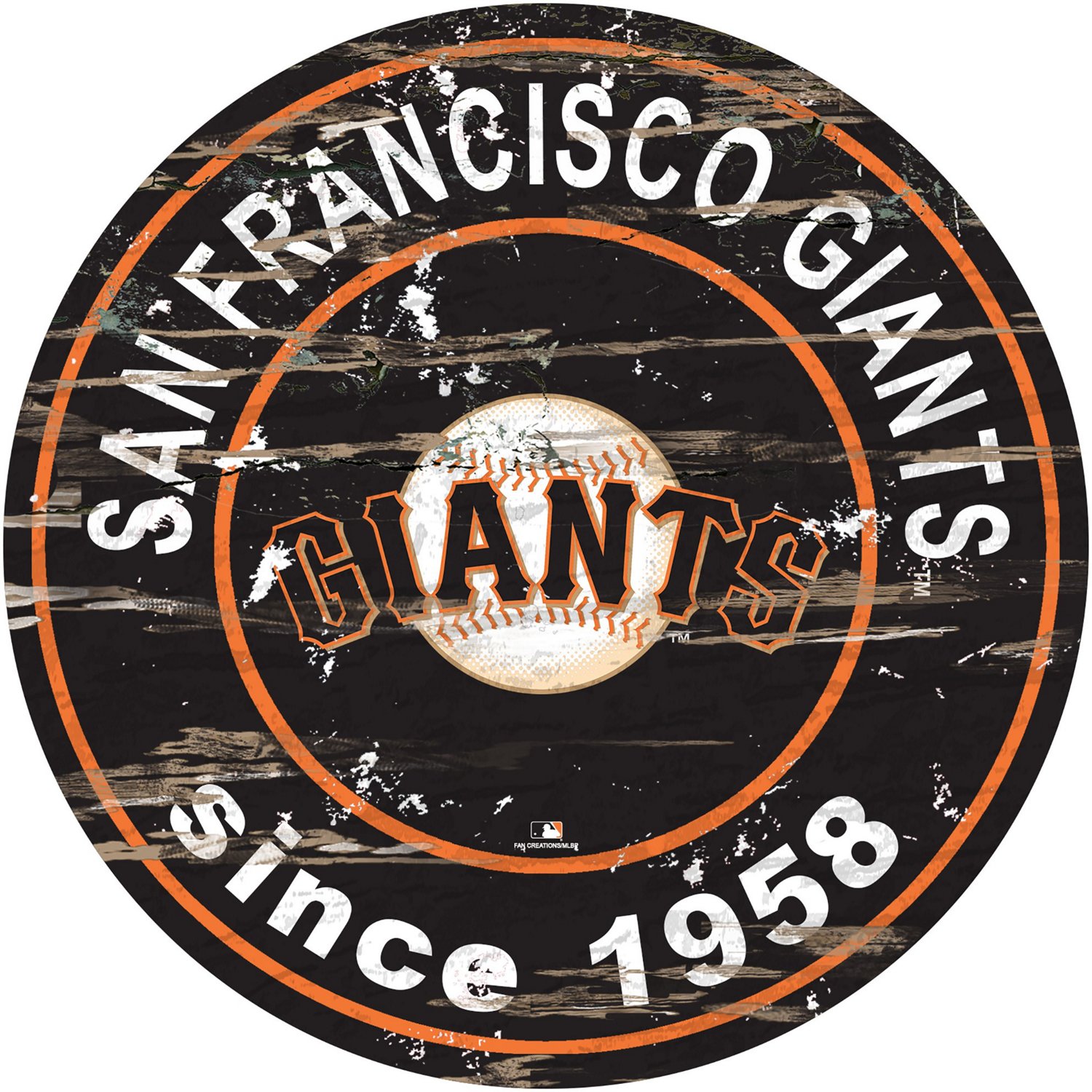 Fan Creations San Francisco Giants 24 in Established Date Round Sign