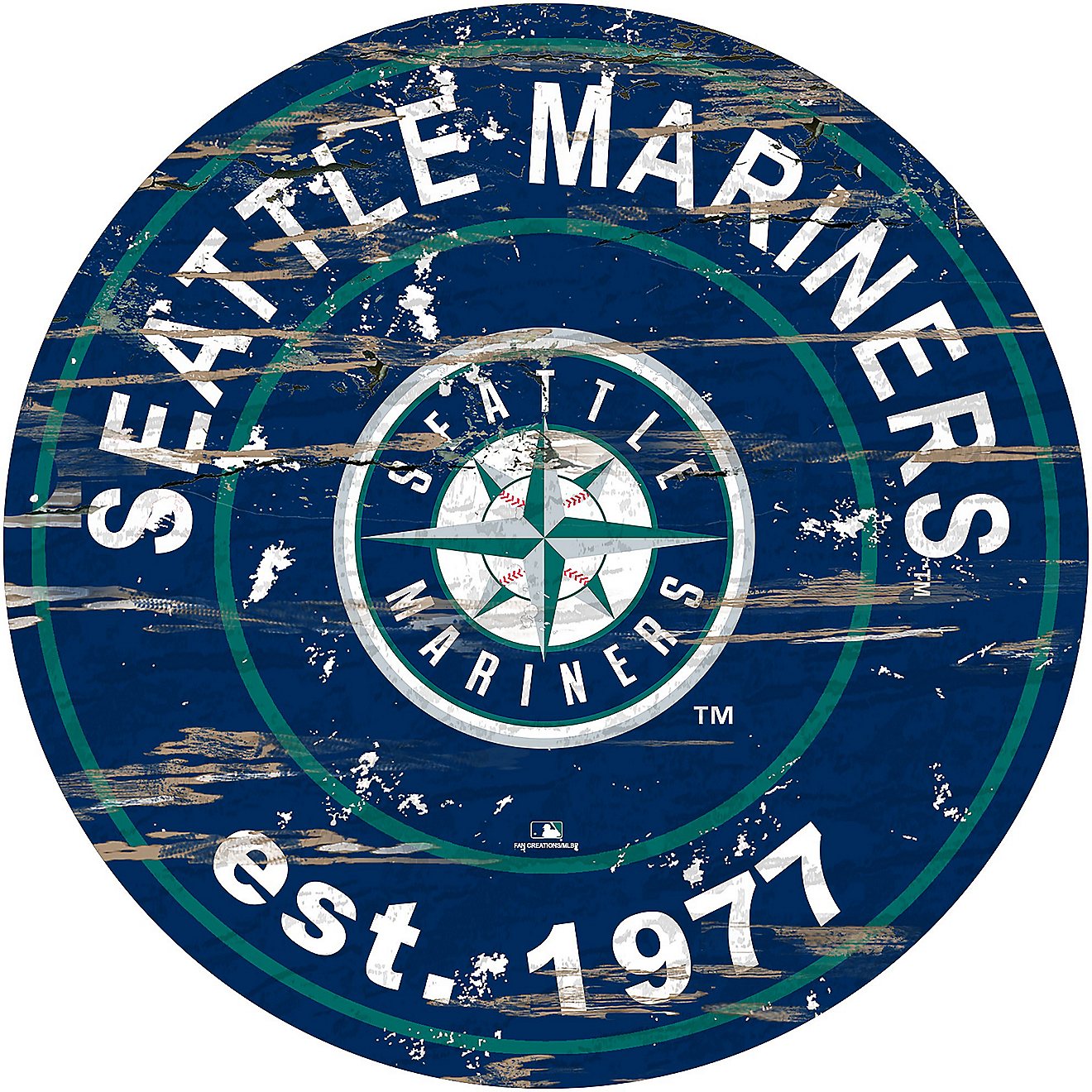 Fan Creations Seattle Mariners 24 in Established Date Round Sign                                                                 - view number 1