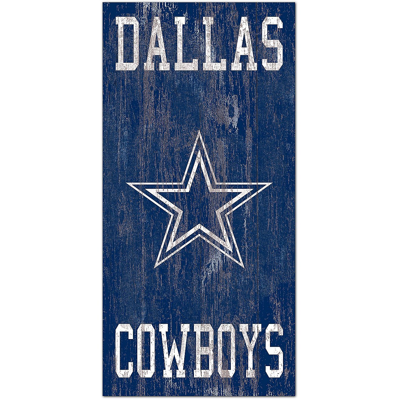 Fan Creations Dallas Cowboys 6 in x 12 in Heritage Distressed Logo Sign                                                          - view number 1