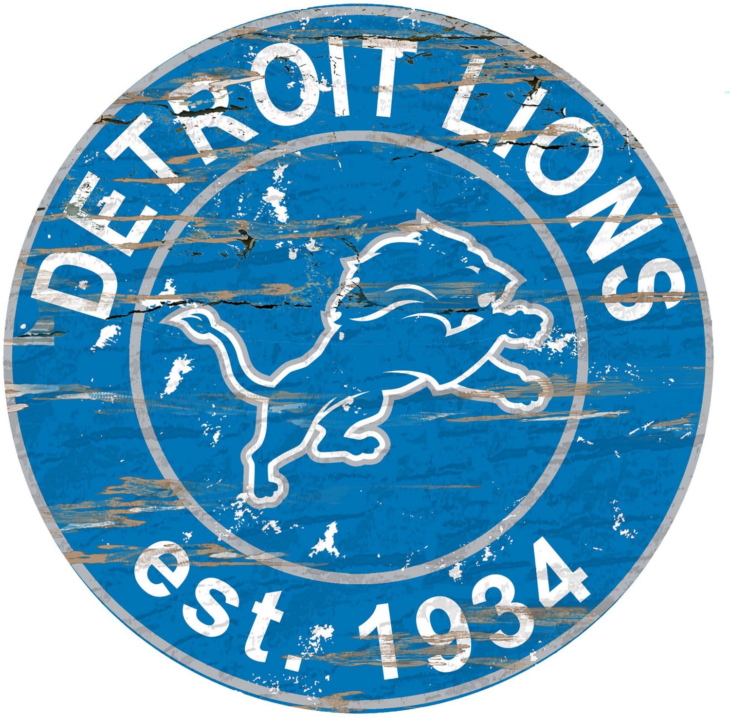 Fan Creations Detroit Lions Round Distressed Sign - view number 1