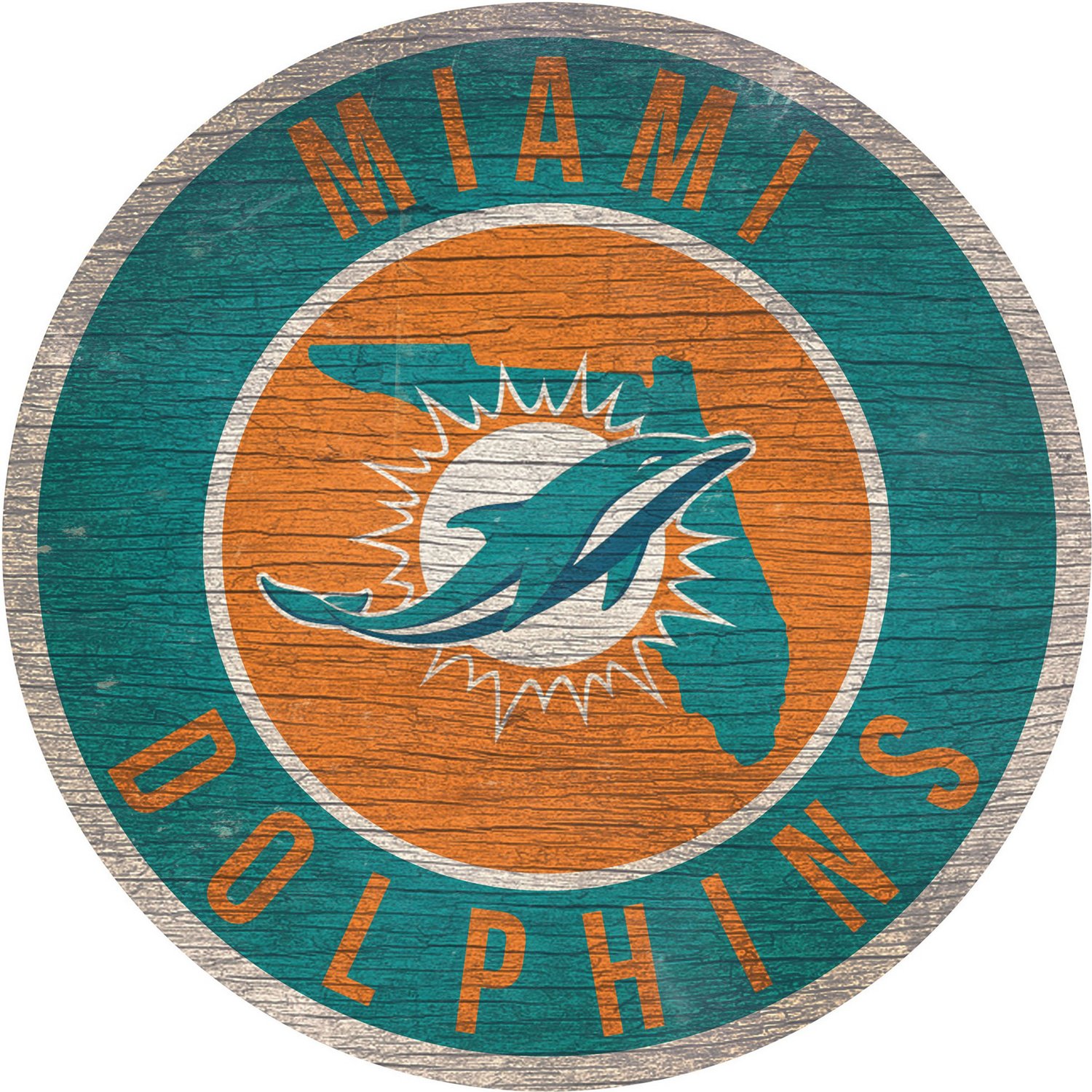 Fan Creations Miami Dolphins Circle State Sign  - view number 1