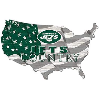 Fan Creations New York Jets USA Shape Cutout Wall Decor                                                                         