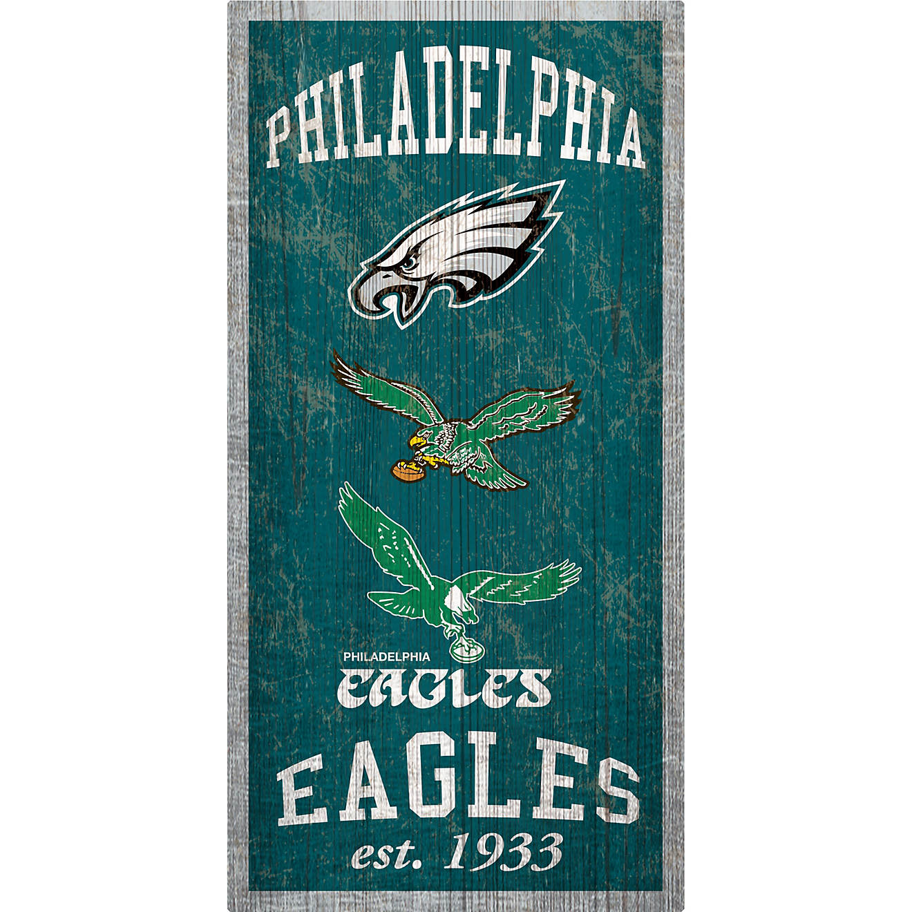 Fan Creations Philadelphia Eagles Heritage 6 x 12 Sign                                                                           - view number 1