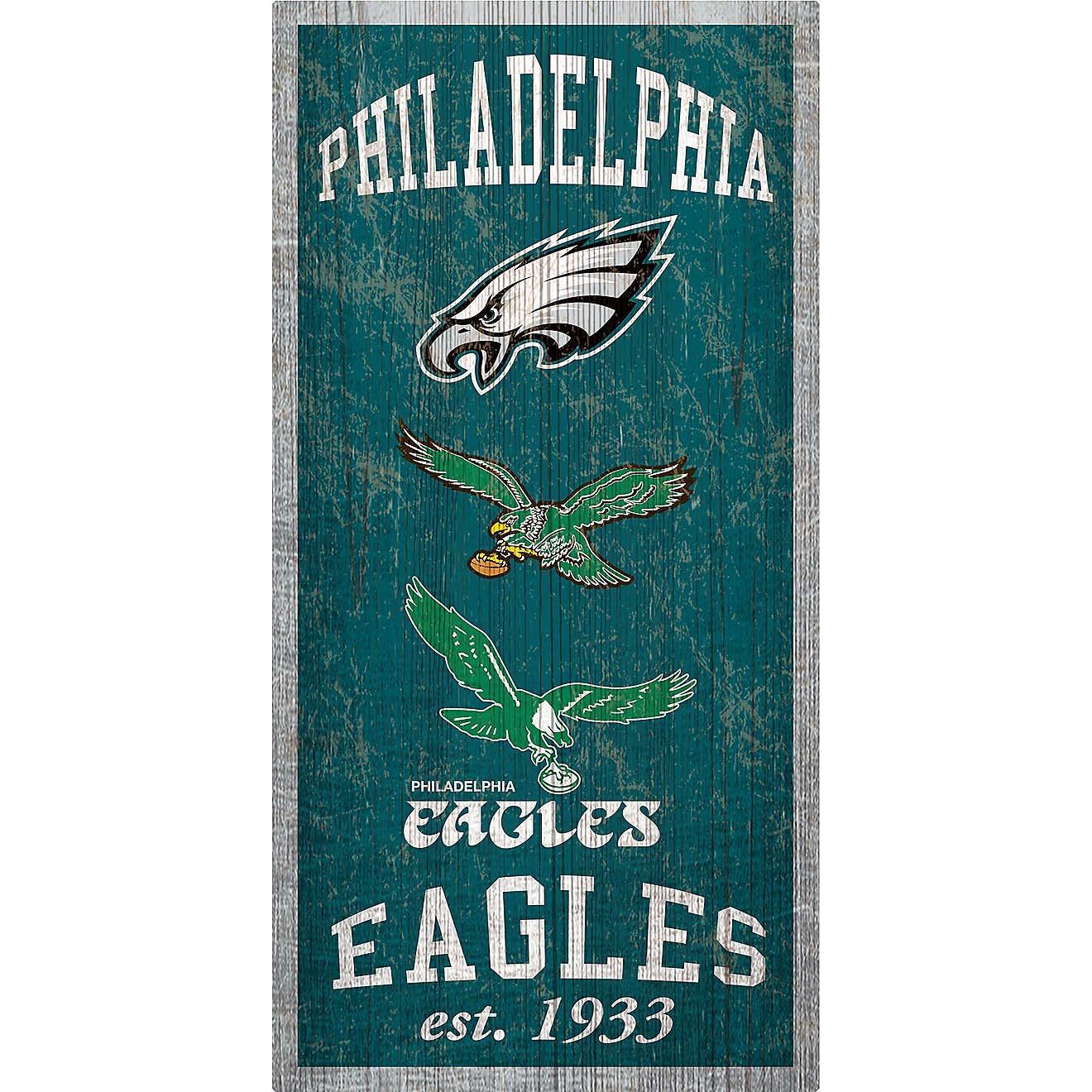 Fan Creations Philadelphia Eagles Heritage 6 x 12 Sign                                                                           - view number 1