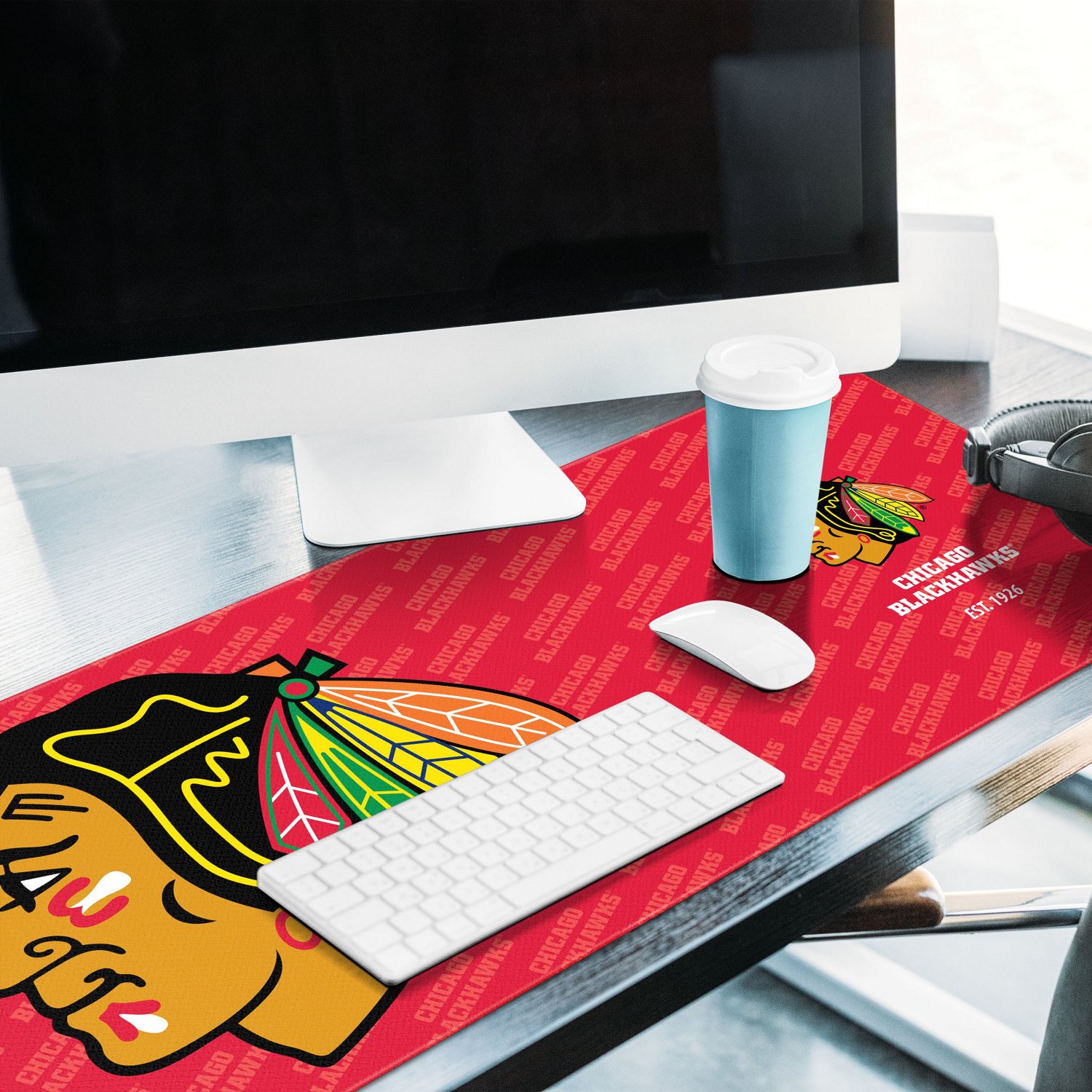 YouTheFan Chicago Blackhawks Logo Series Desk Pad