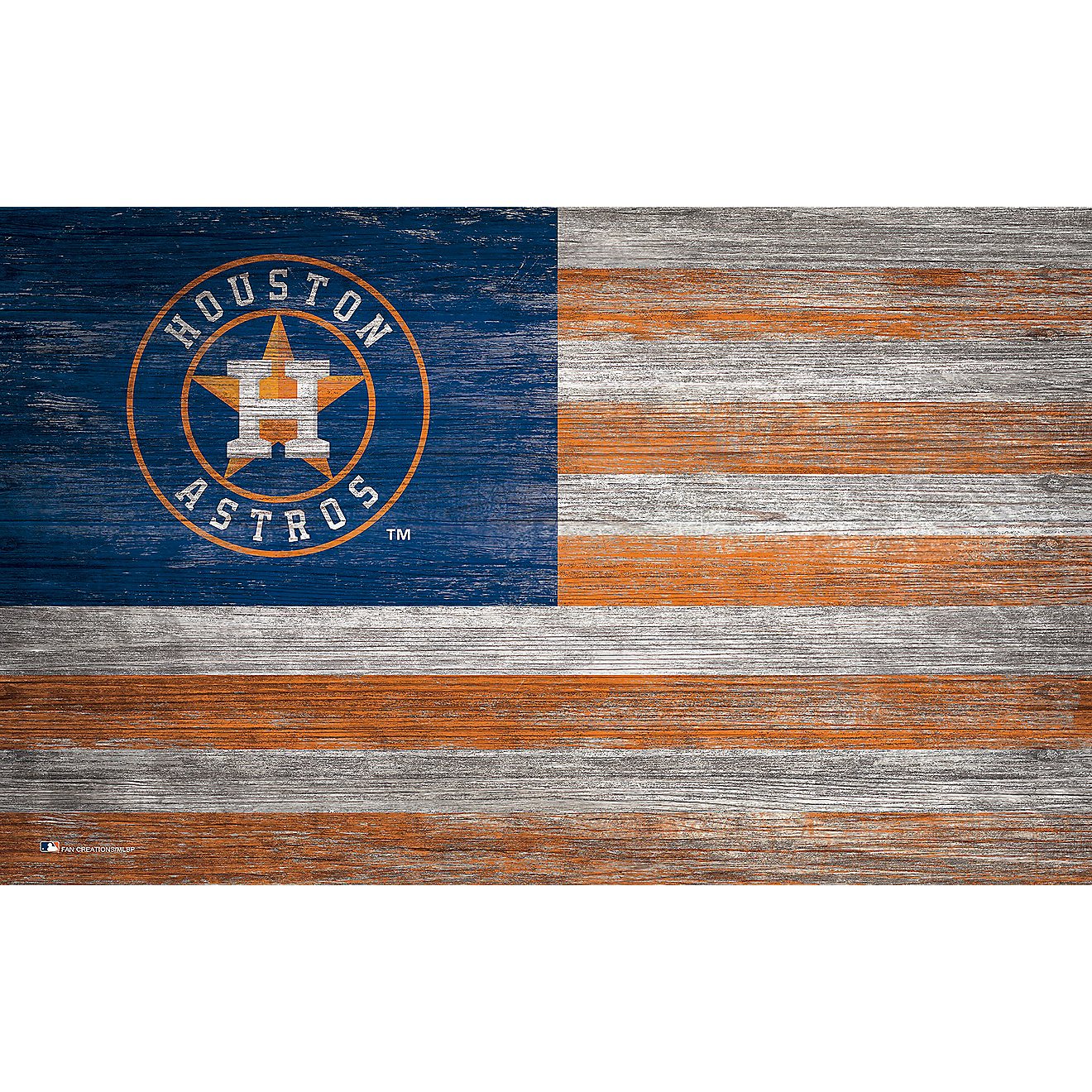 Fan Creations Houston Astros 11 in x 19 in Distressed Flag Sign                                                                  - view number 1