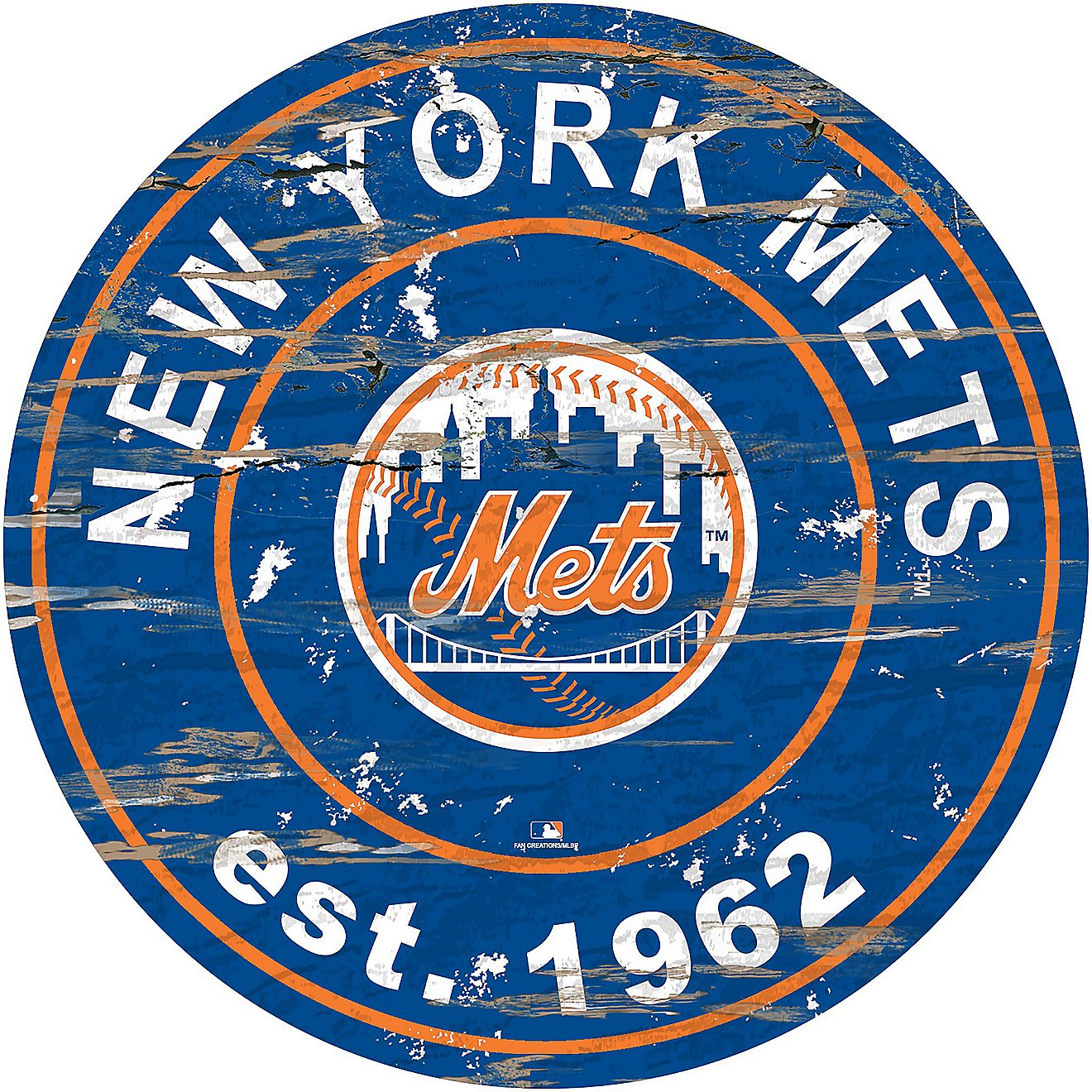 Fan Creations New York Mets 24 in Established Date Round Sign                                                                    - view number 1