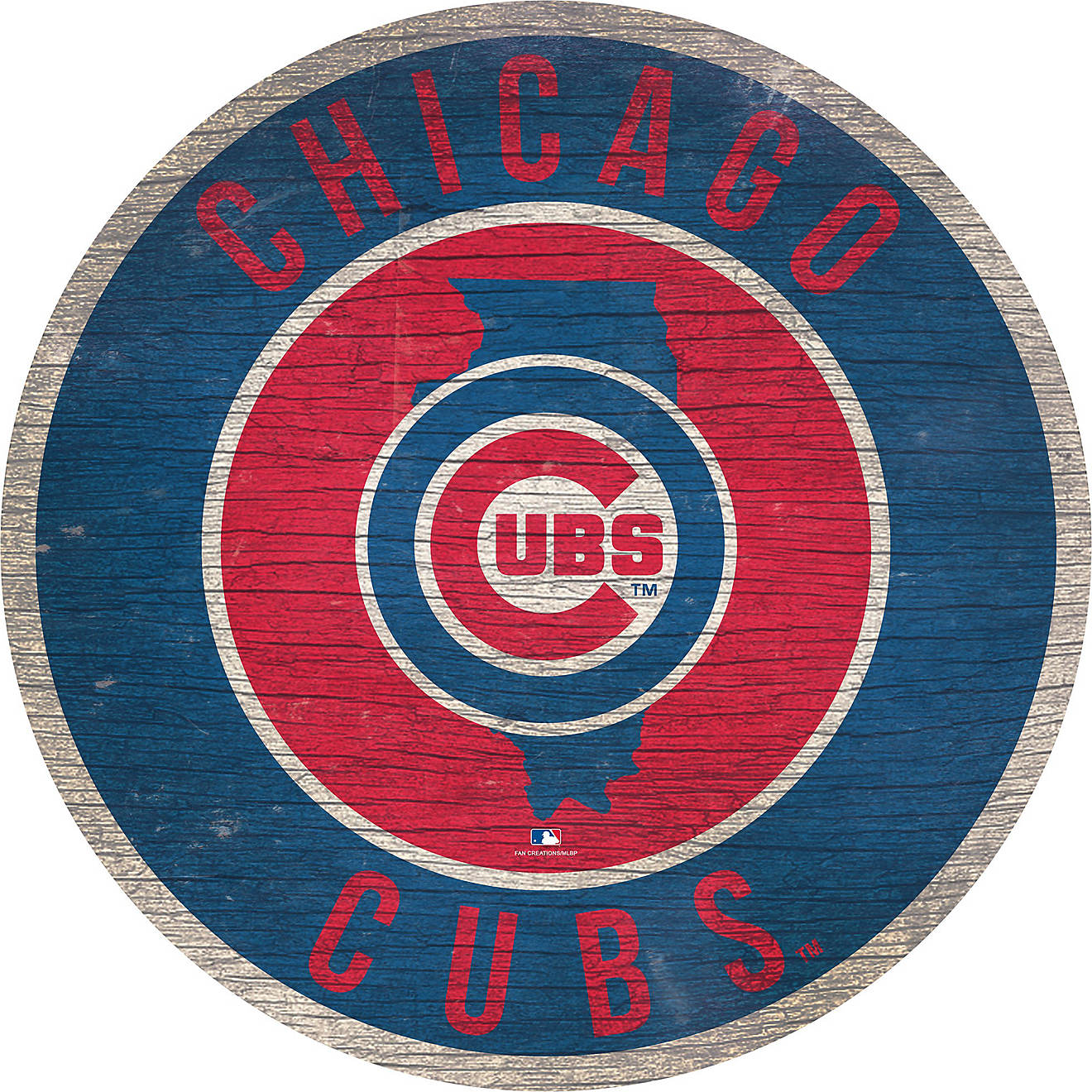Fan Creations Chicago Cubs Circle State Sign                                                                                     - view number 1