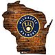 Fan Creations Milwaukee Brewers Logo Distressed State Sign                                                                       - view number 1 selected
