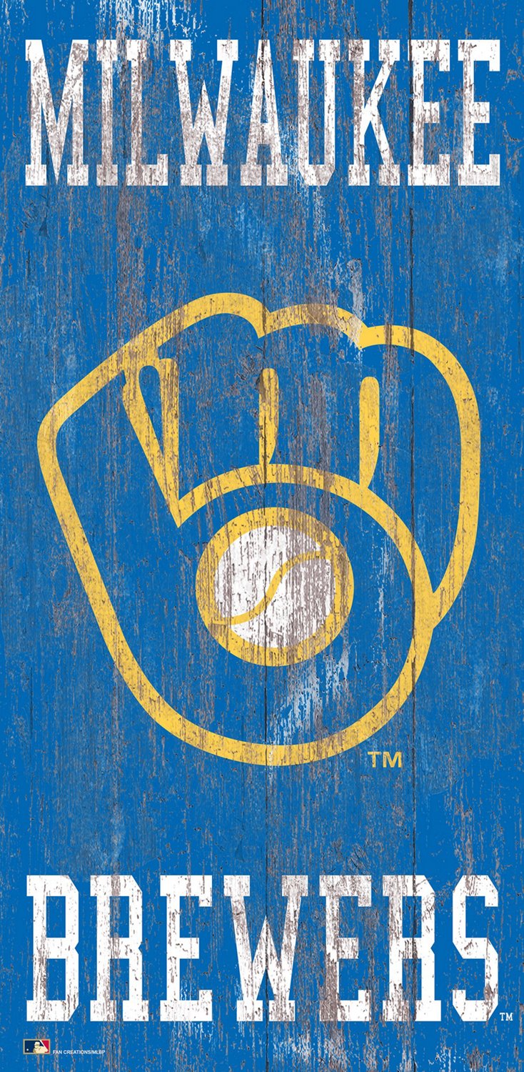 Milwaukee Brewers Team Logo Progression 6x24 – Fan Creations GA