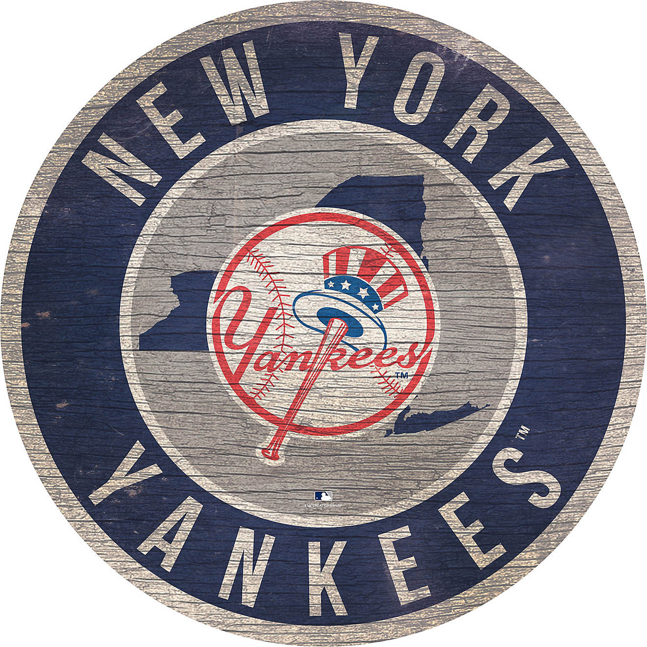 Fan Creations New York Yankees Circle State Sign                                                                                 - view number 1