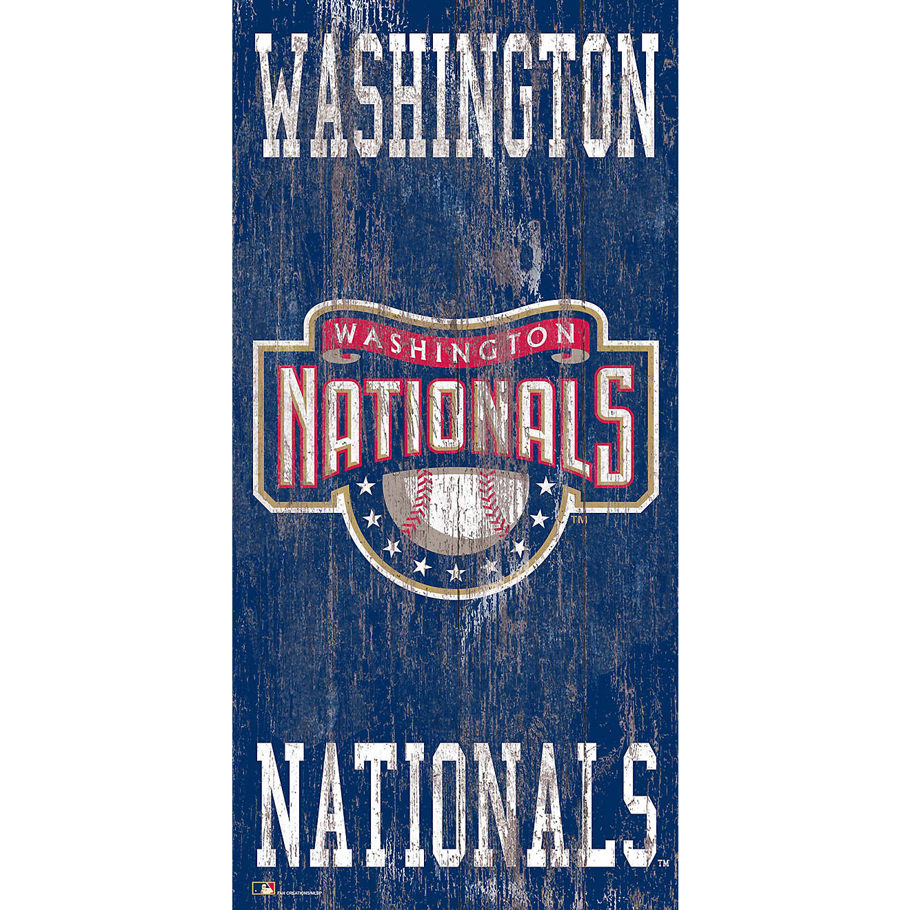 Fan Creations Washington Nationals 6 in x 12 in Heritage Logo Sign                                                               - view number 1