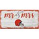 Fan Creations Cleveland Browns Script Mr and Mrs 6x12 Sign                                                                       - view number 1 image