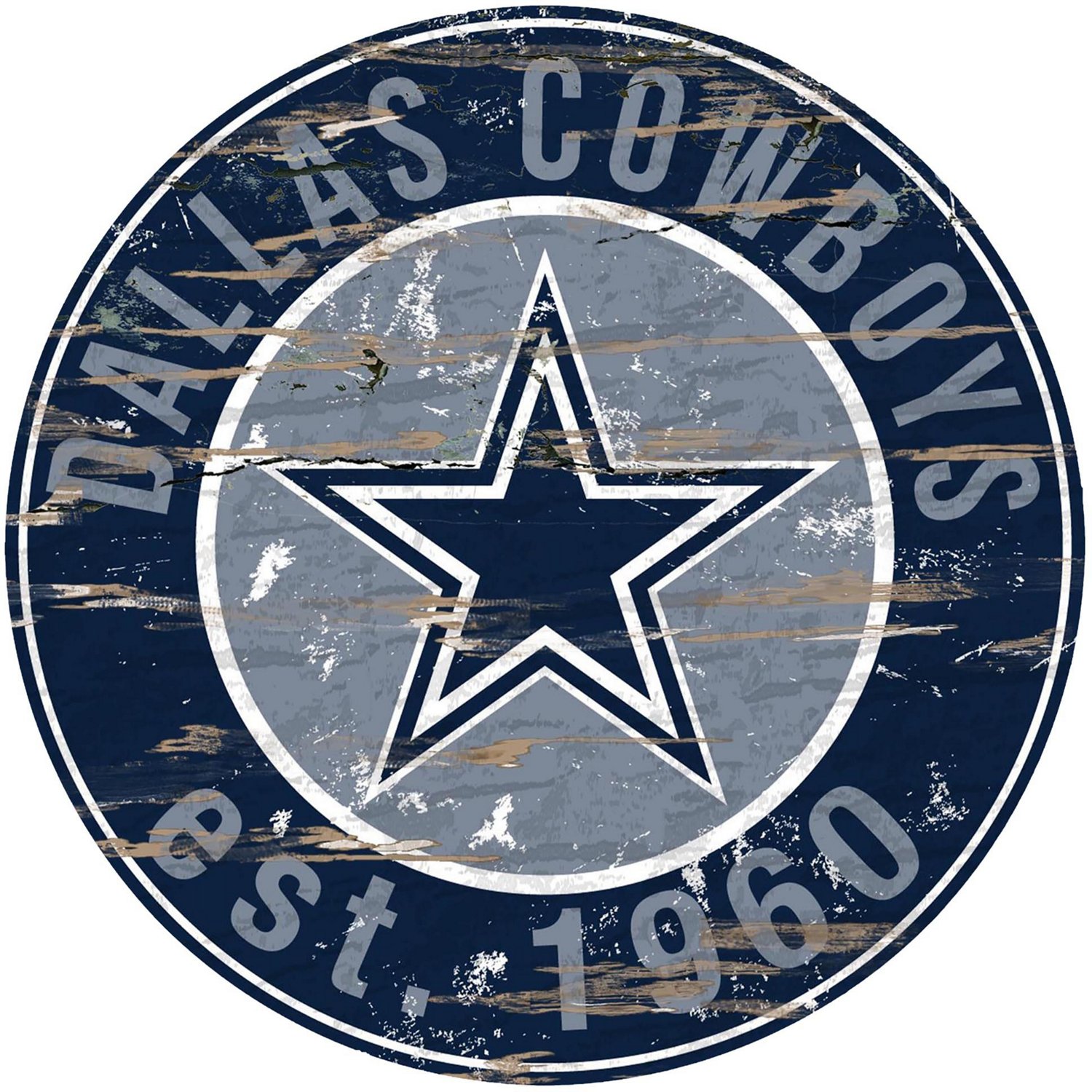 Fan Creations Dallas Cowboys Round Distressed Sign - view number 1