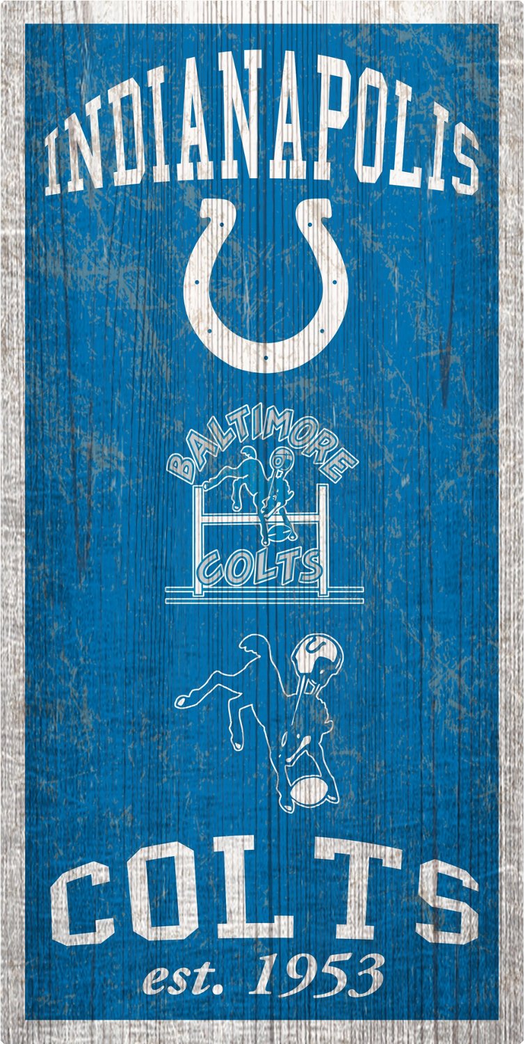 Fan Creations Indianapolis Colts Heritage 6 x 12 Sign