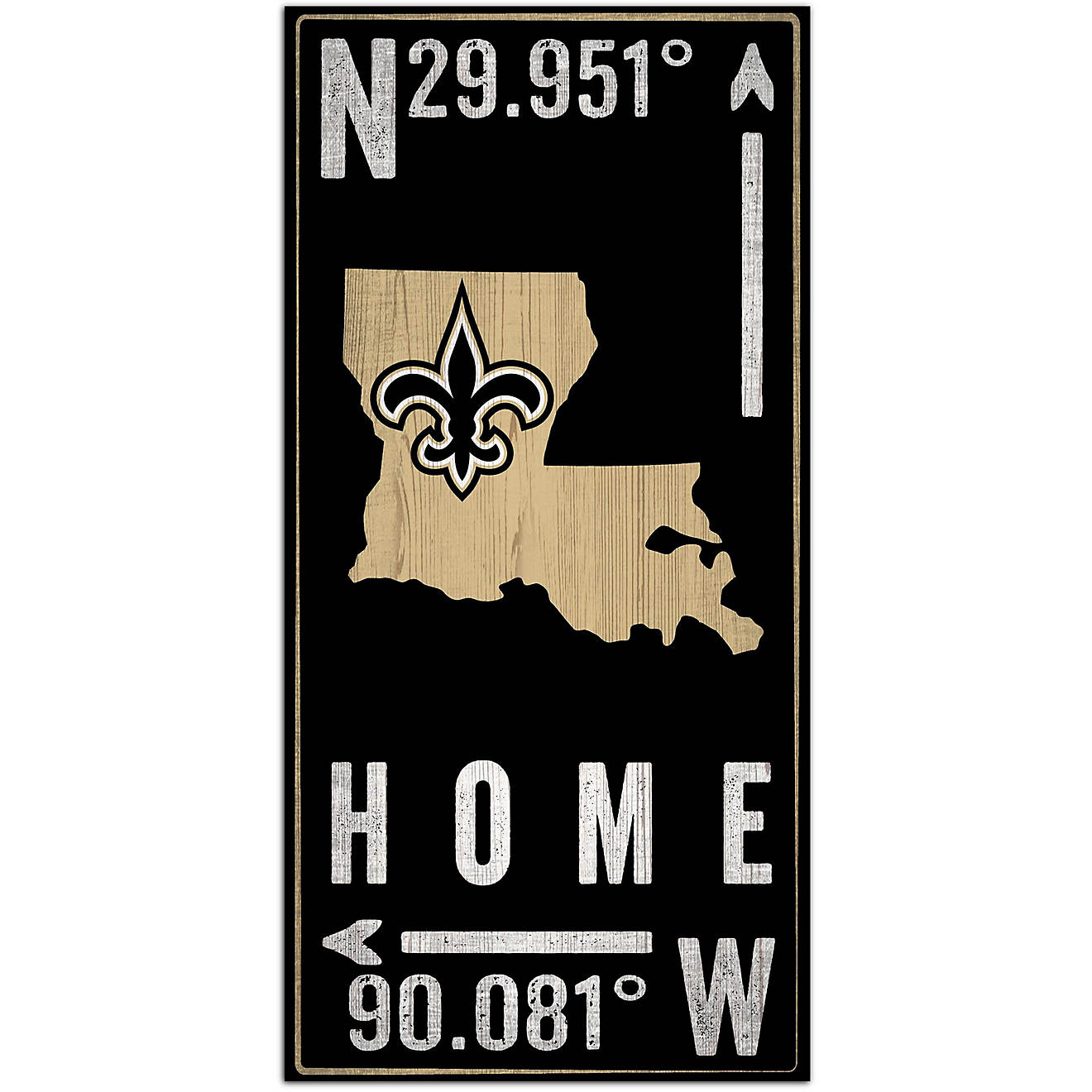 Fan Creations New Orleans Saints Coordinate 6 in x 12 in Sign                                                                    - view number 1