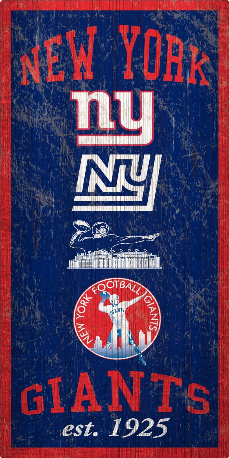 New York Giants Team Logo Progression 6x24 – Fan Creations GA