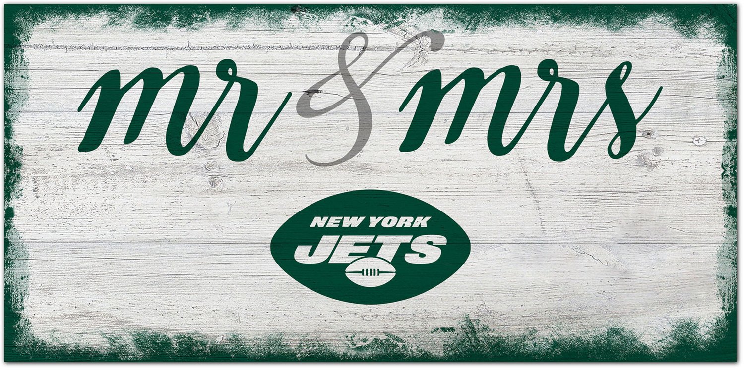 New York Jets Distressed Logo Cutout Sign