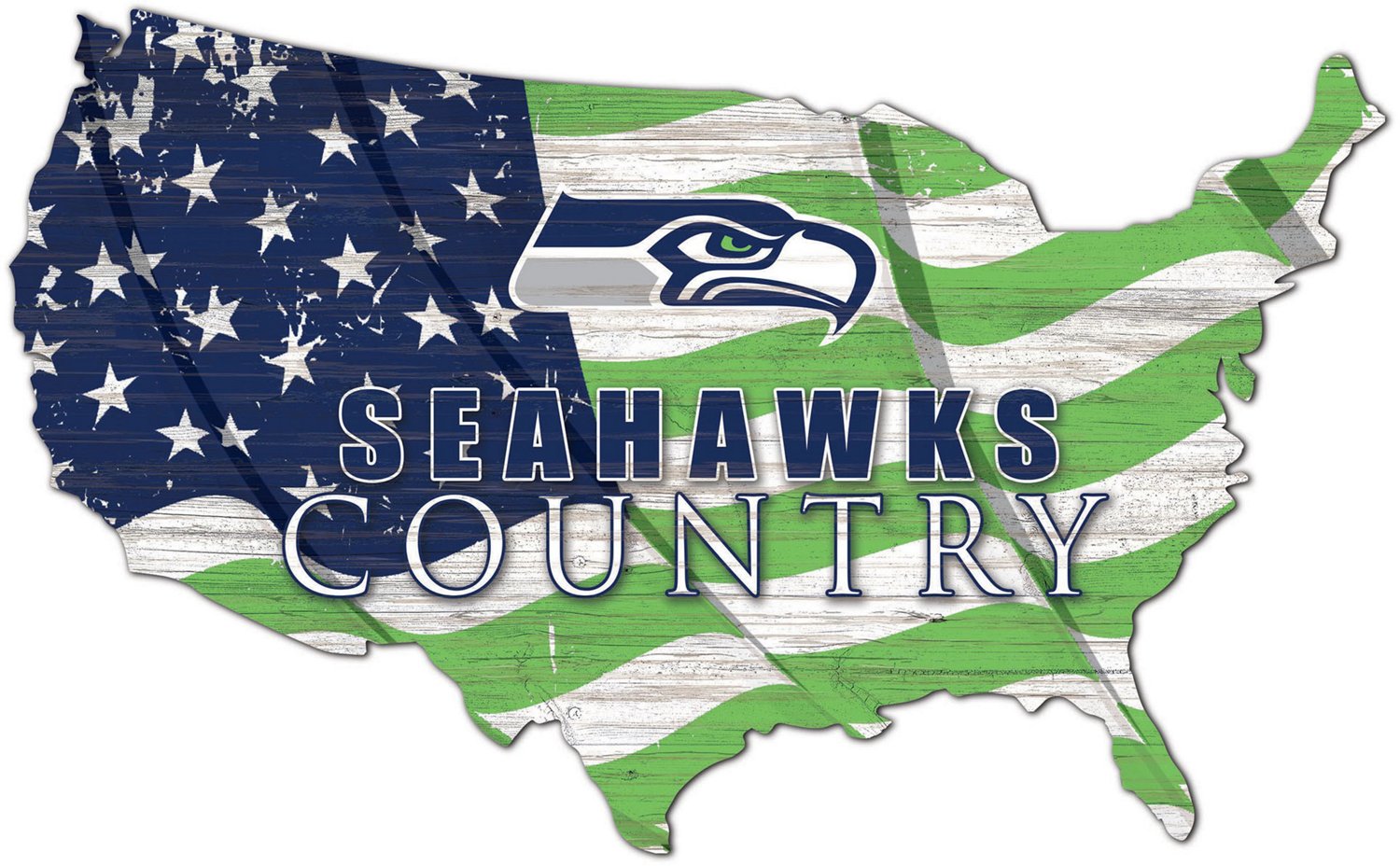 Fan Creations Seattle Seahawks USA Shape Cutout Wall Decor - view number 1
