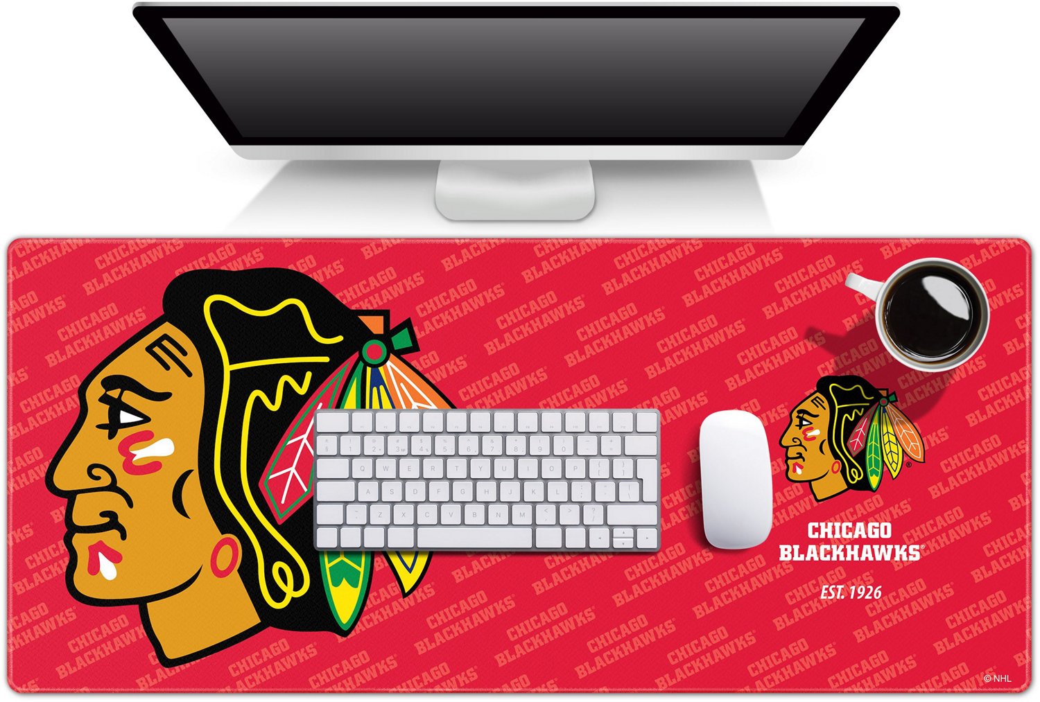YouTheFan Chicago Blackhawks Logo Series Desk Pad