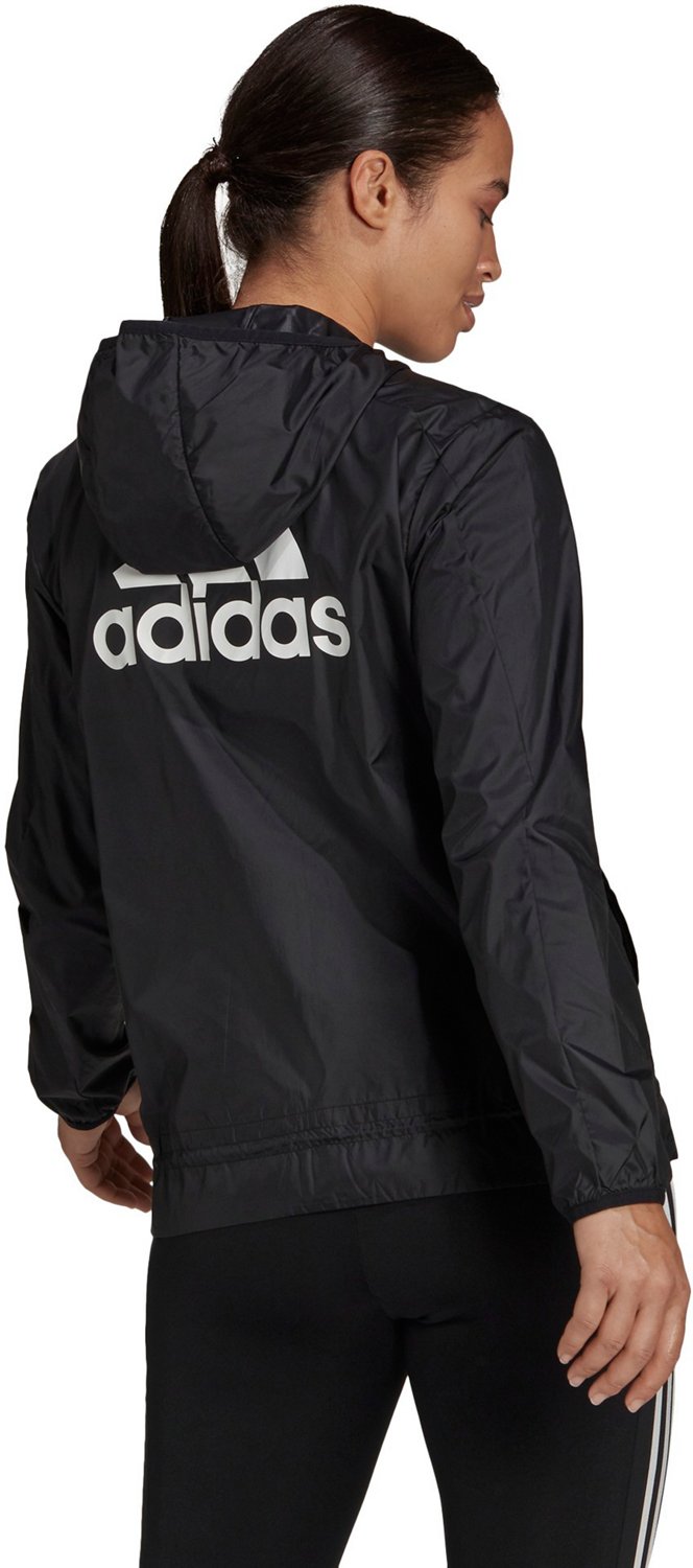 Adidas linear cheap windbreaker white