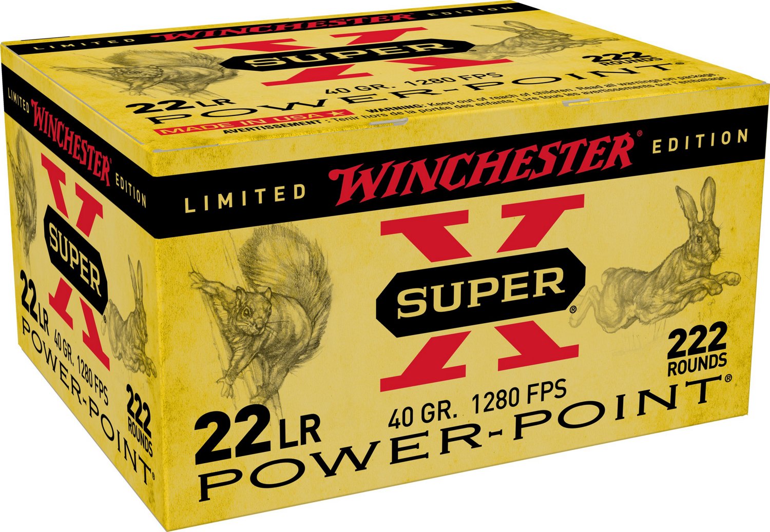 Winchester Super-X Power-Point 22 LR 40-Grain Rimfire Ammunition - 222 Rounds                                                    - view number 1 selected