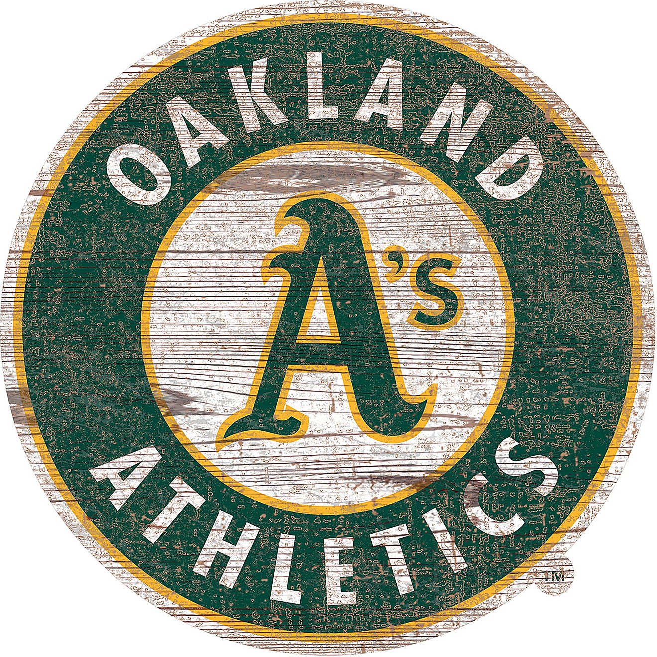 Fan Creations Oakland Athletics Distressed Logo Cutout Sign                                                                      - view number 1