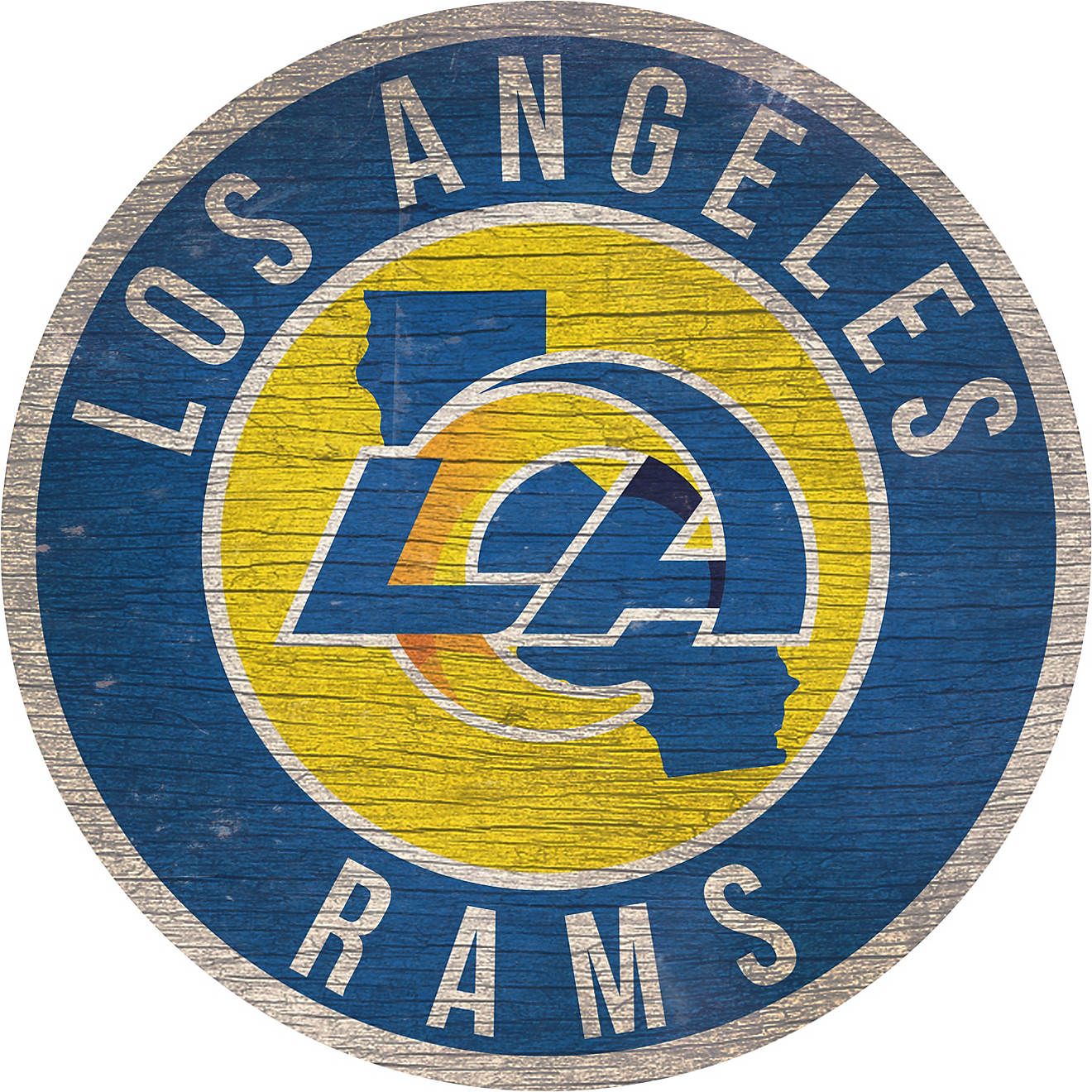 Fan Creations LA Rams Circle State Sign                                                                                          - view number 1