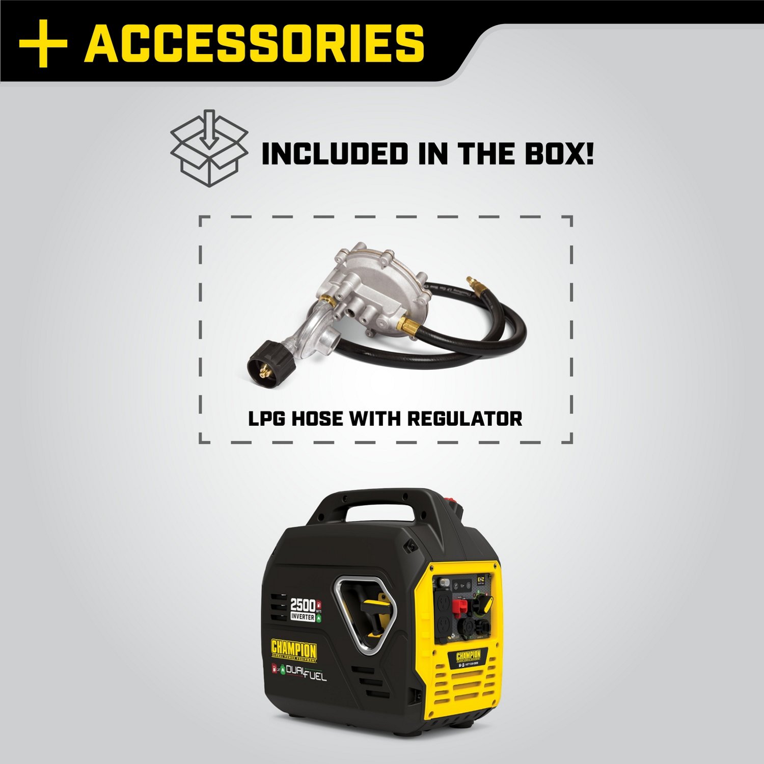 Champion 2,500-Watt Ultralight Portable Dual Fuel Inverter Generator                                                             - view number 5