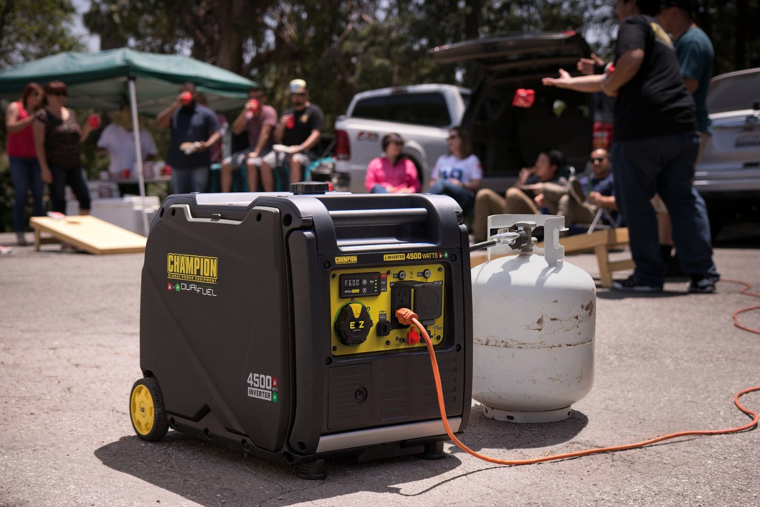 Champion 4,500Watt Portable Dual Fuel Inverter Generator with Quiet