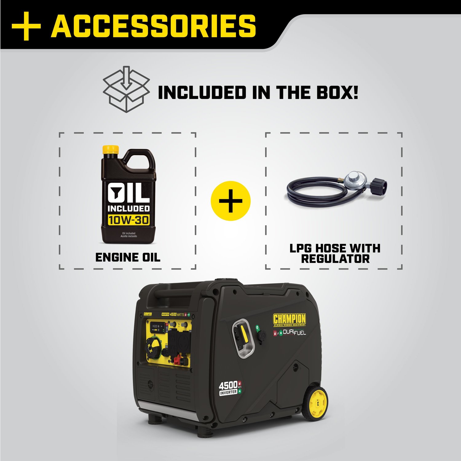 Champion 4,500Watt Portable Dual Fuel Inverter Generator with Quiet