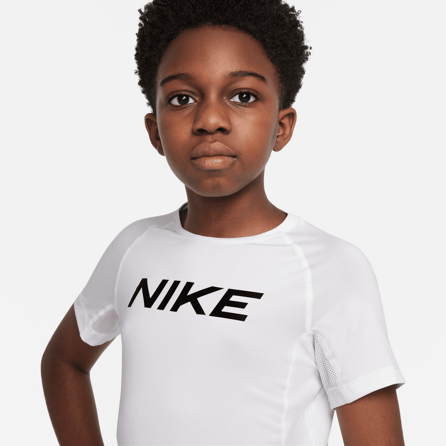 Nike Boys' Pro Fitted Short Sleeve Shirt Academy