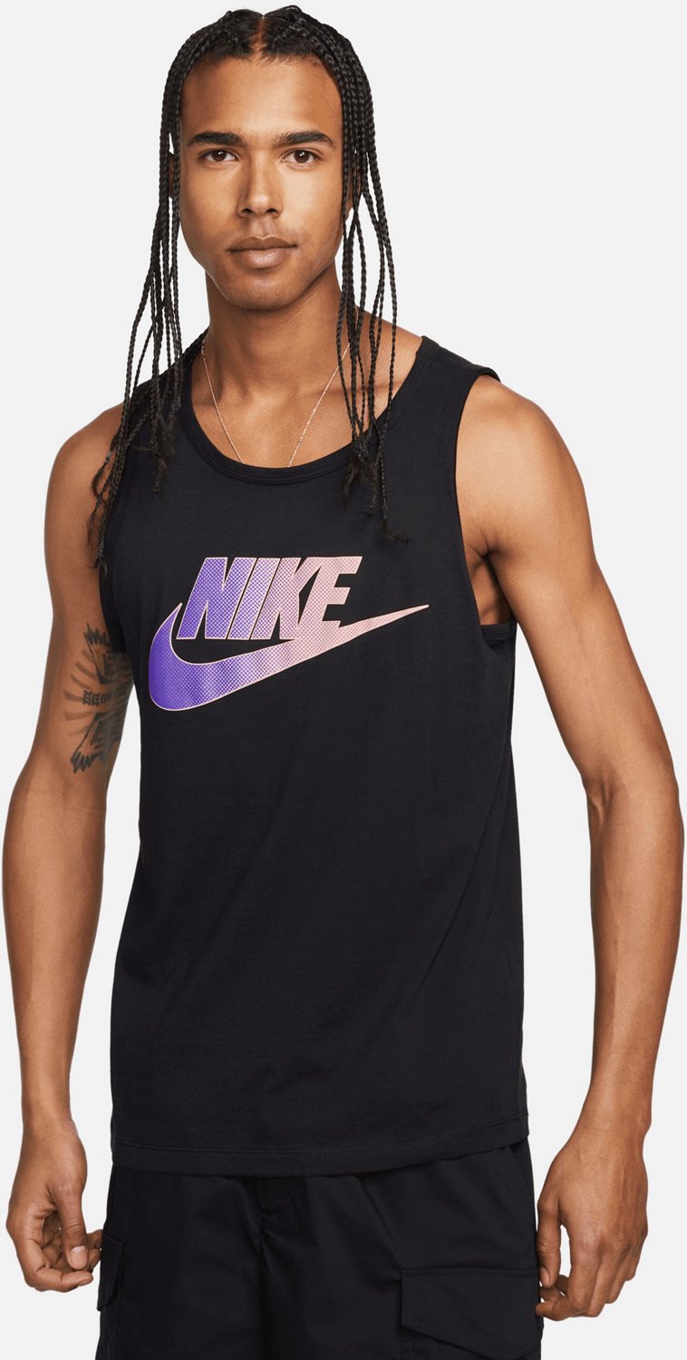 Nike Icon Futura logo tank top in black