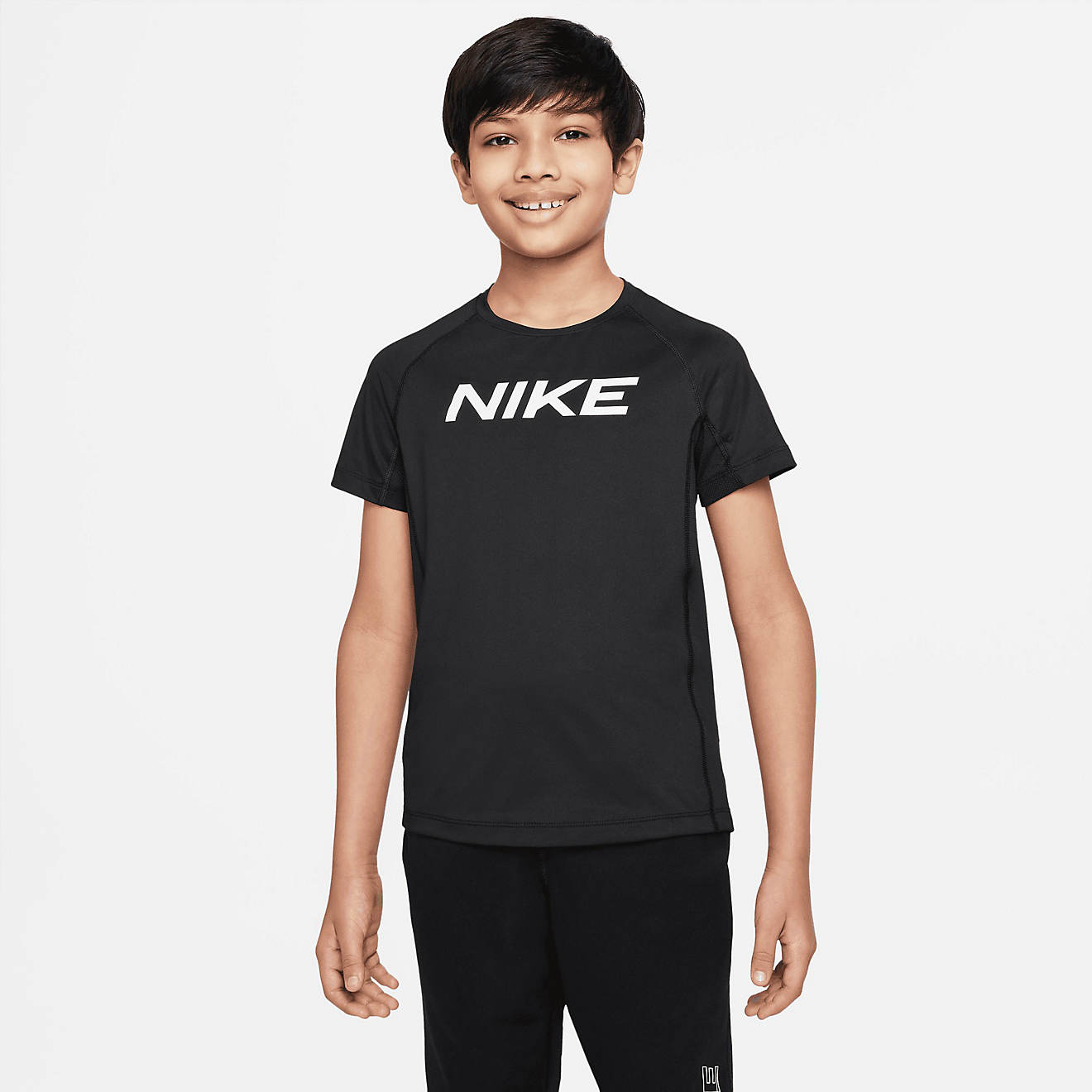 Nike Boys' Pro Fitted Short Sleeve Shirt                                                                                         - view number 1